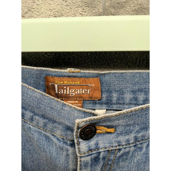 TAILGATER Men Jeans Mid Rise Straight Leg Solid Blue Medium Wash W:40 L:32 - Picture 5 of 9